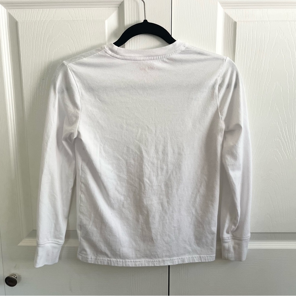 5 for $25! Cat & Jack White Long Sleeve Kids Tee - Picture 3 of 3